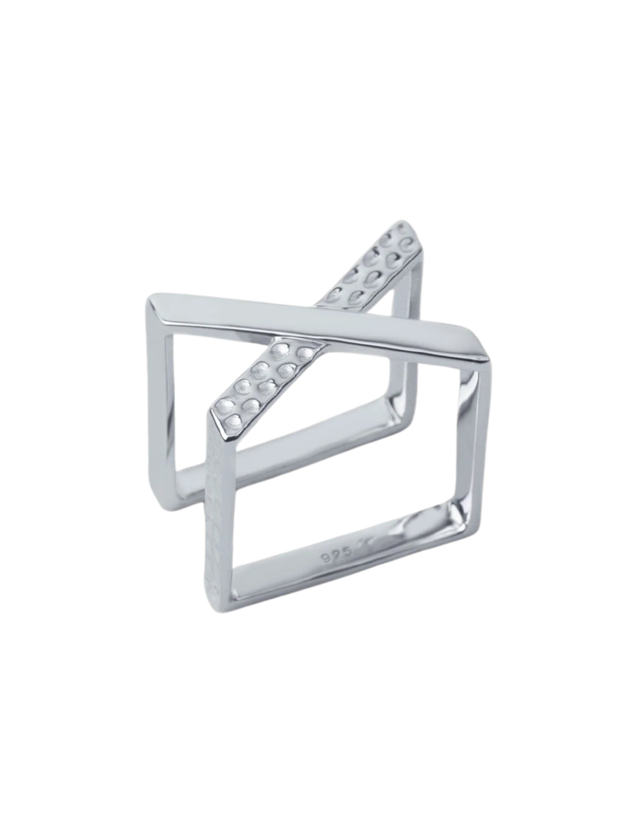 The x ring in sterling silver & rhodium
