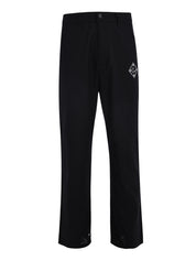 CENMAR BLACK LINEN STRAIGHT LEG PANTS