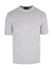 Silk and cotton short sleeves t-shirt