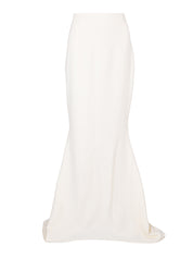 High waisted fishtail long skirt