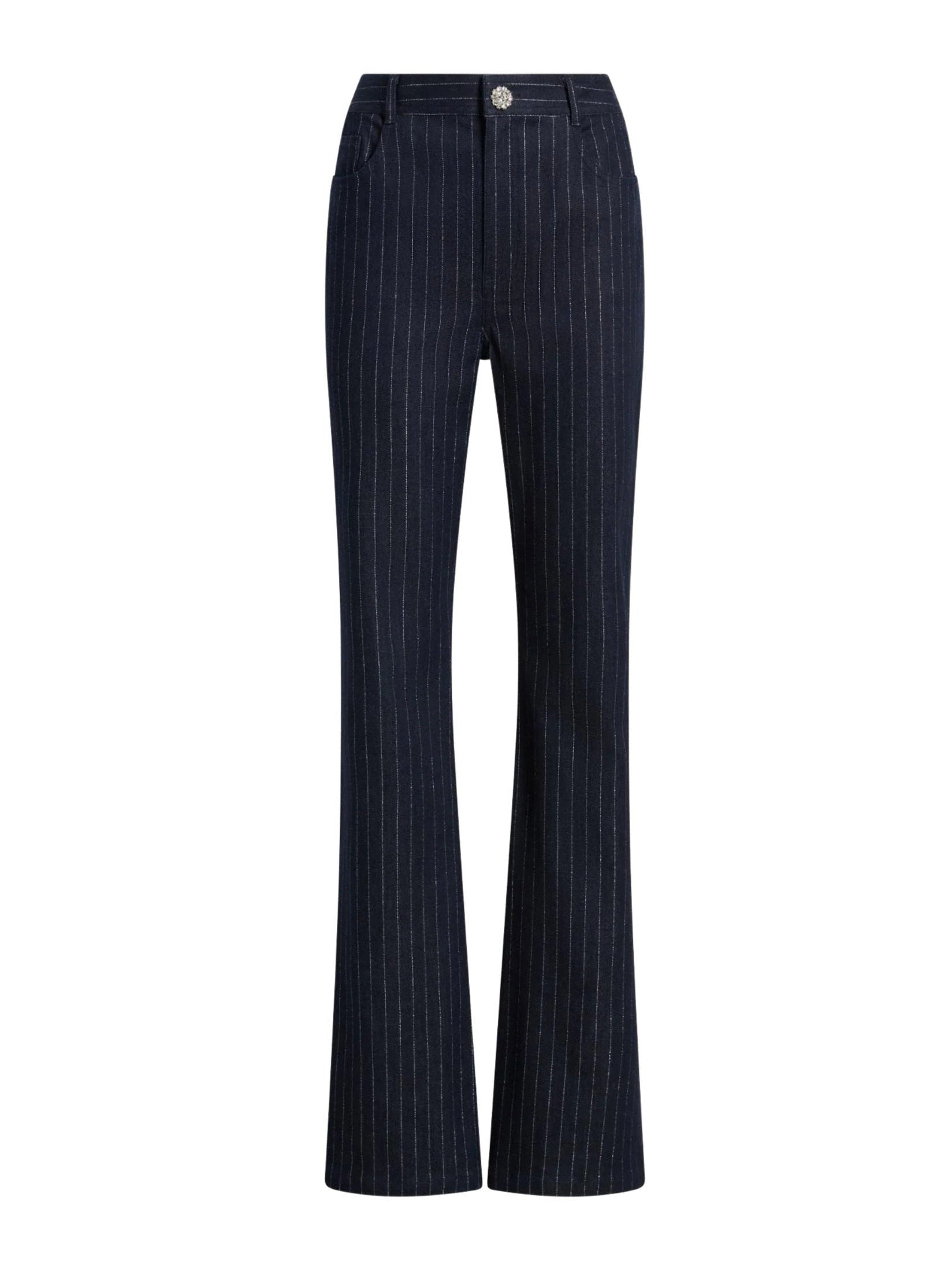 Shailene Metallic Pinstripe Pants