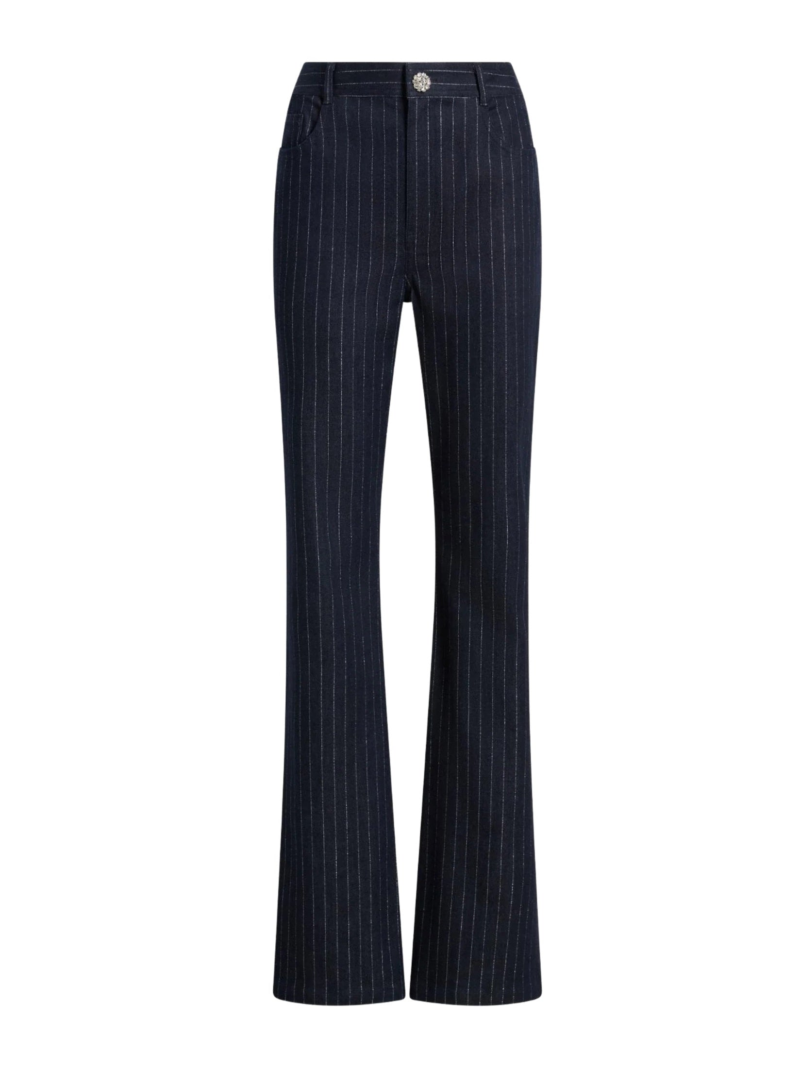 Shailene Metallic Pinstripe Pants