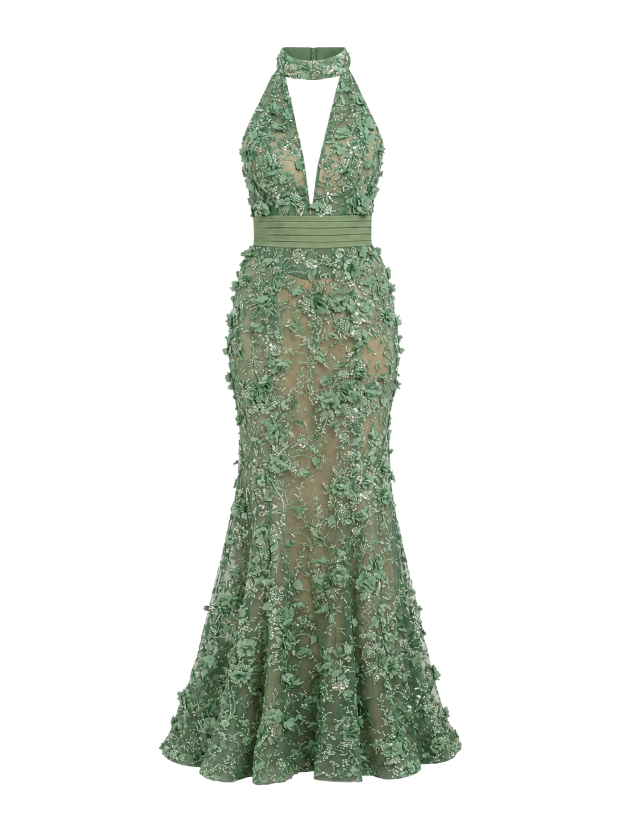 Halter neck long dress
