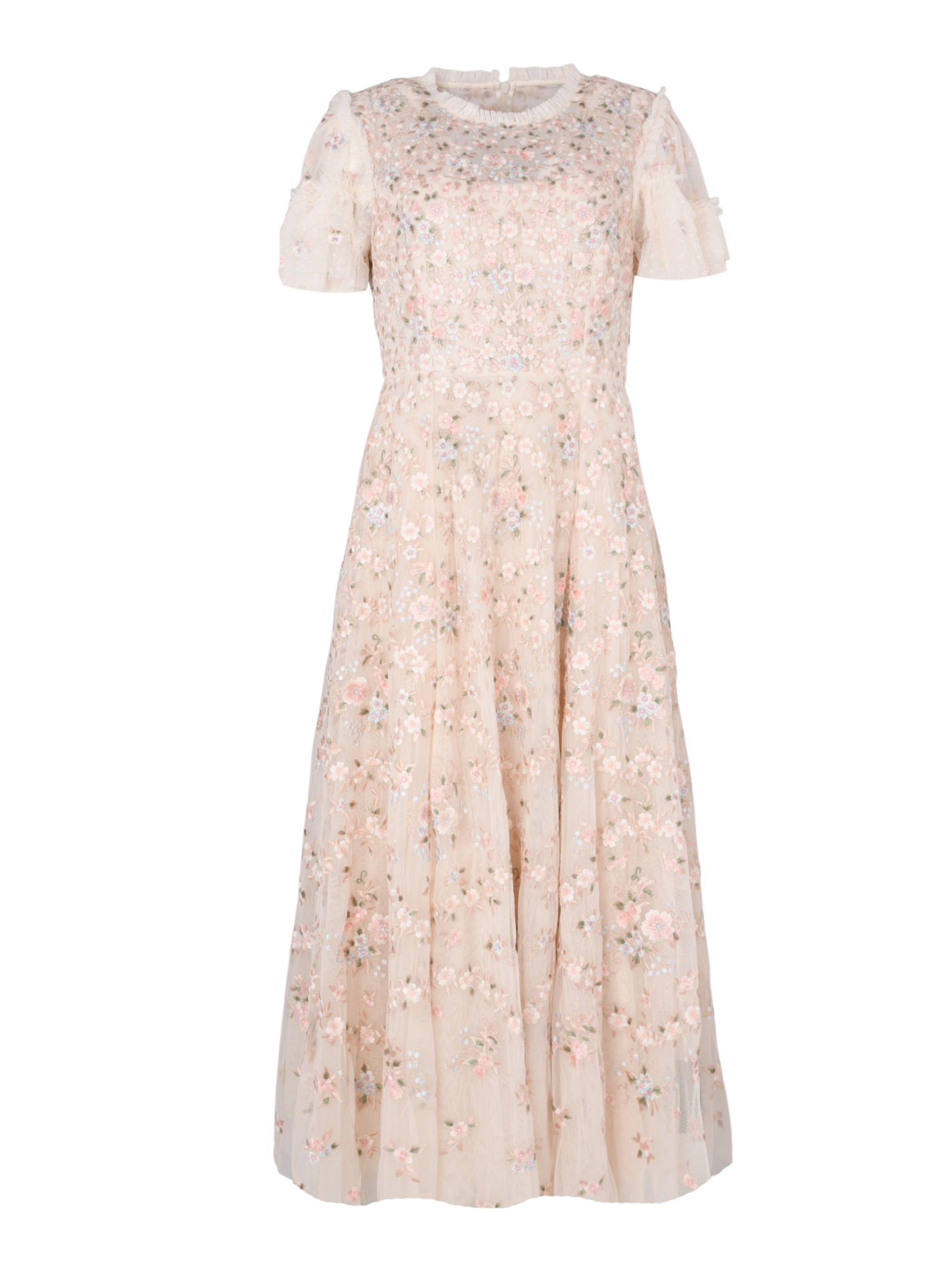 Floral waltz ankle gown