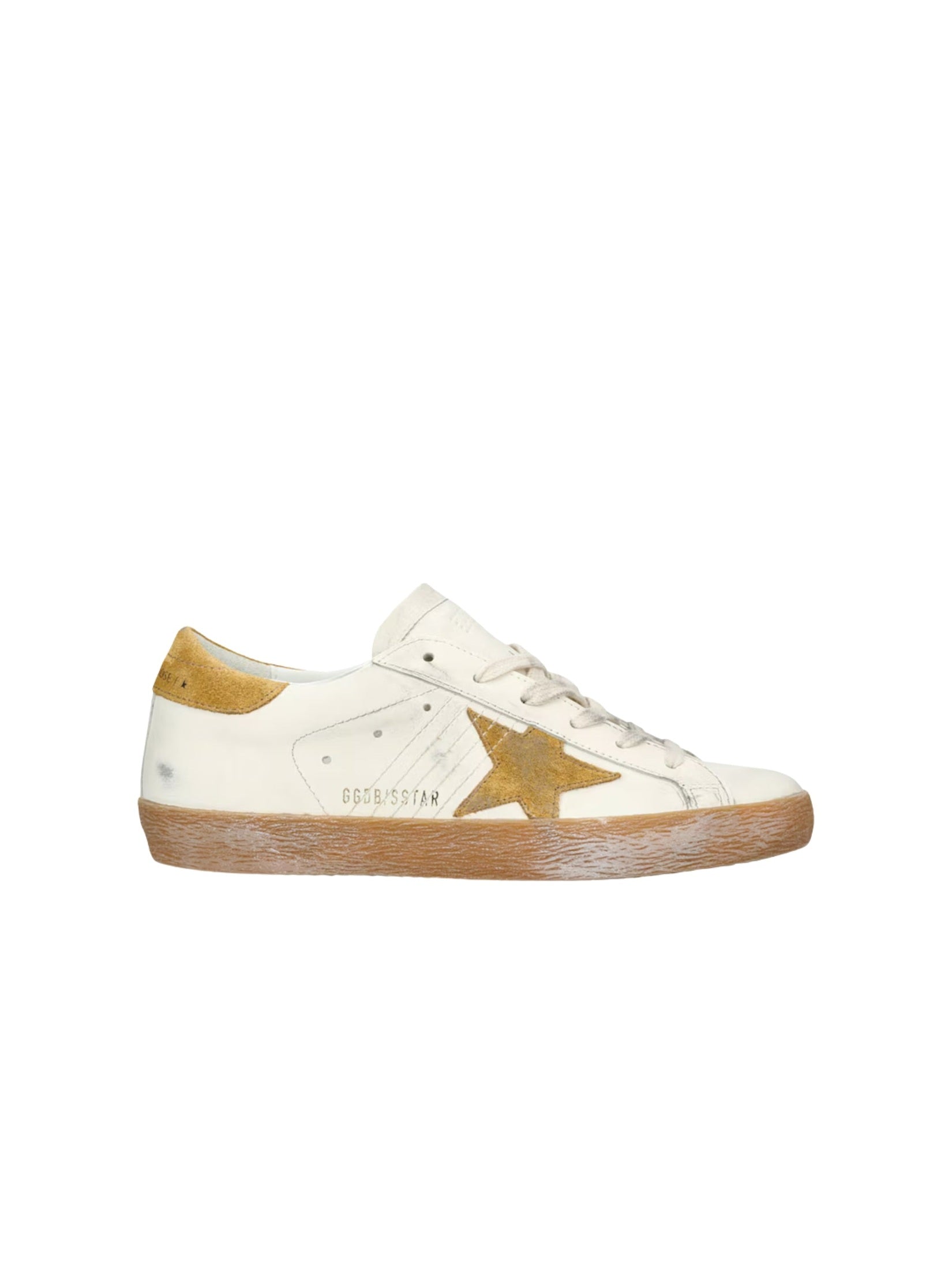 Super star leather upper toe and tongue suede star and heel