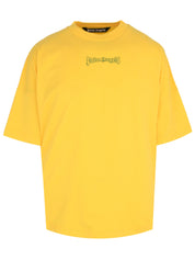 Outline logo over t-shirt