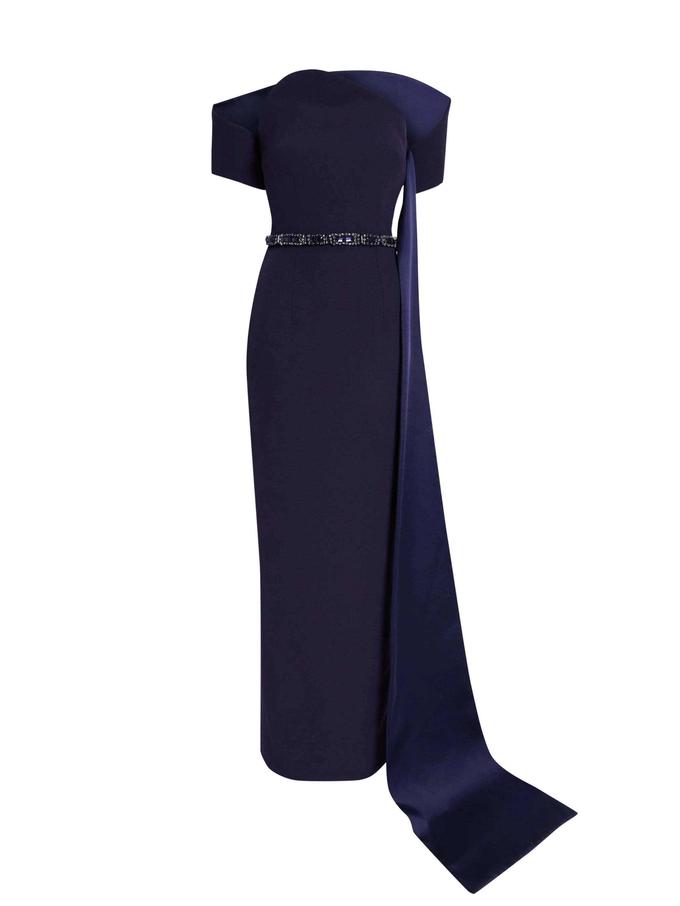Giorgia Long Dress in Azurite with Multi-blues