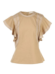 Anora flutter sleeve top