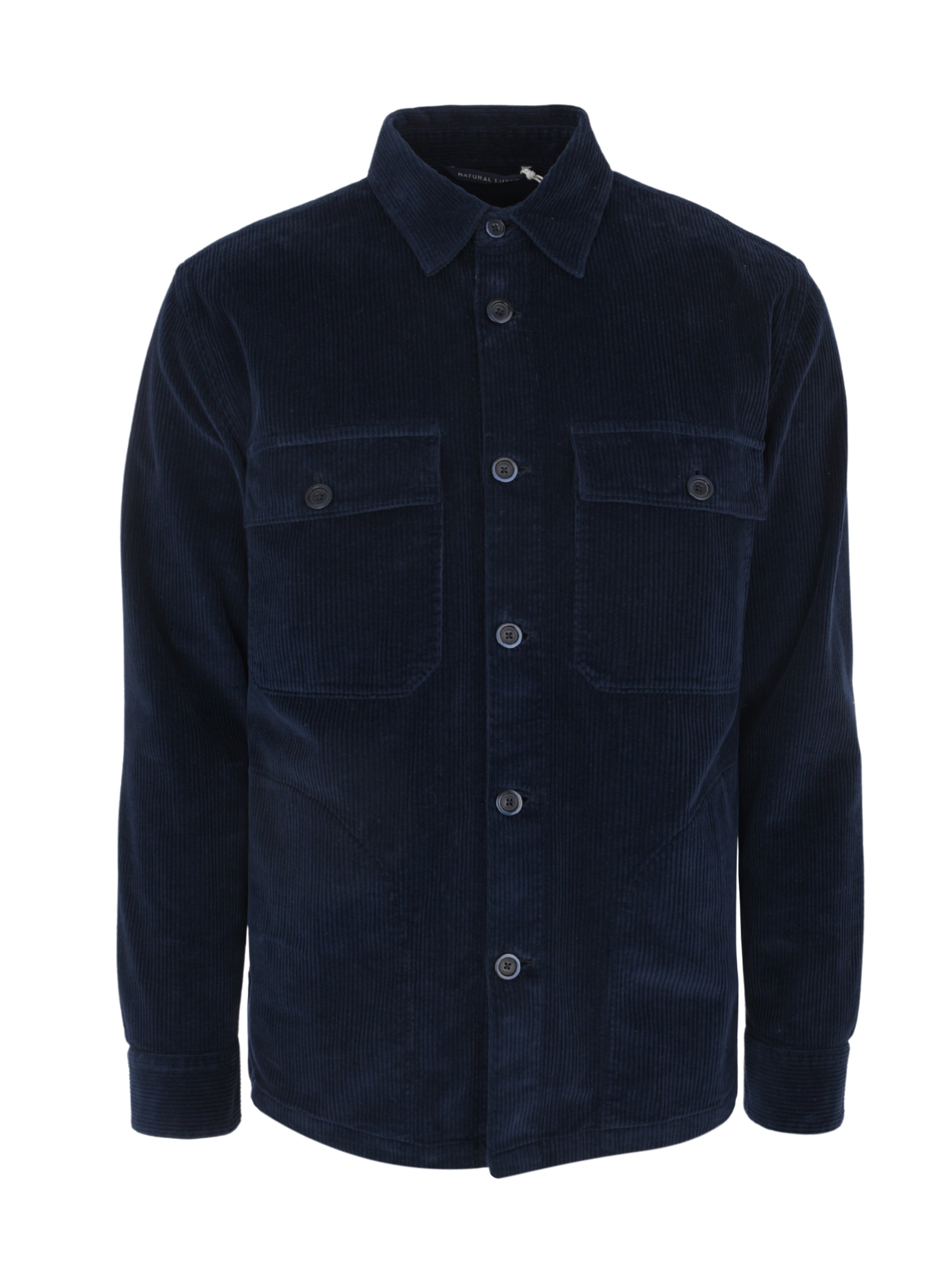 Corduroy-effect pocket overshirt