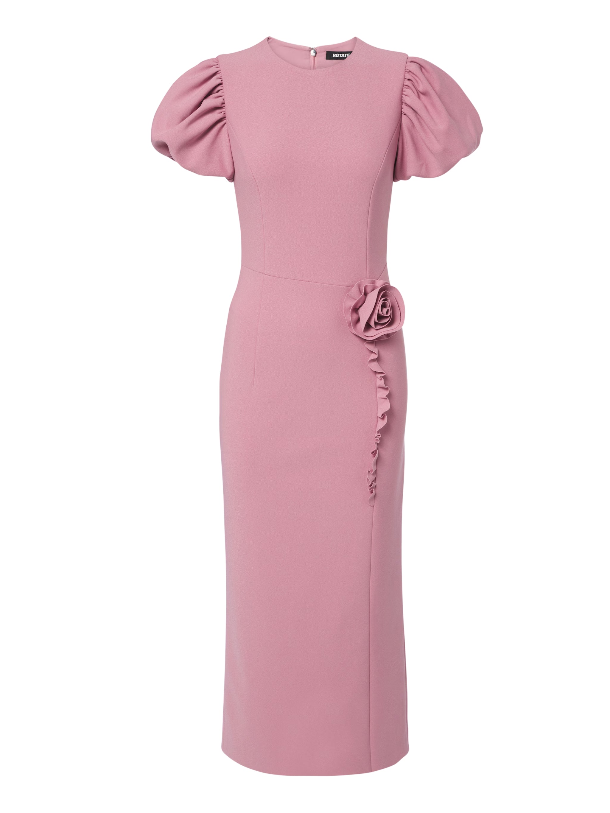 Crepe midi flower dress