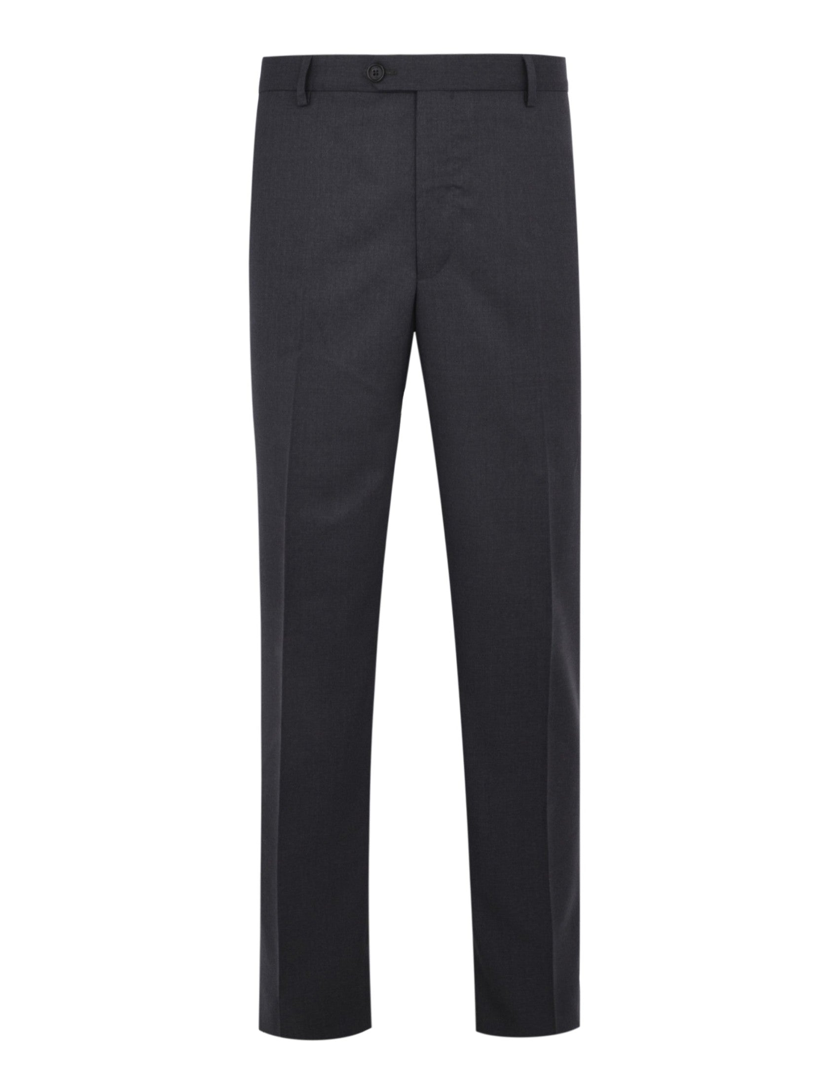 Classic pants in pure wool with front crease dark grey