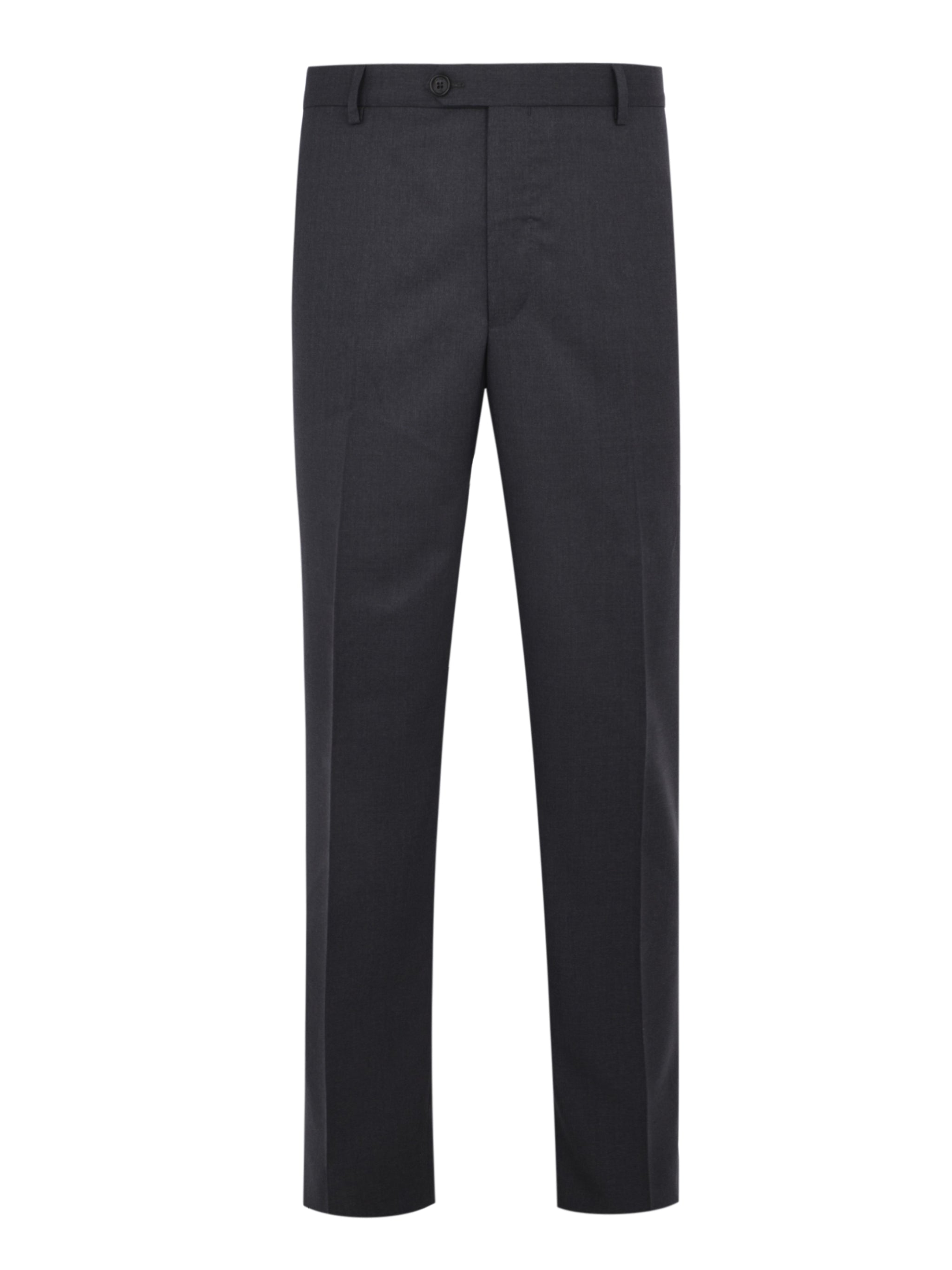 Classic Pants In Pure Wool With Front Crease Dark Grey