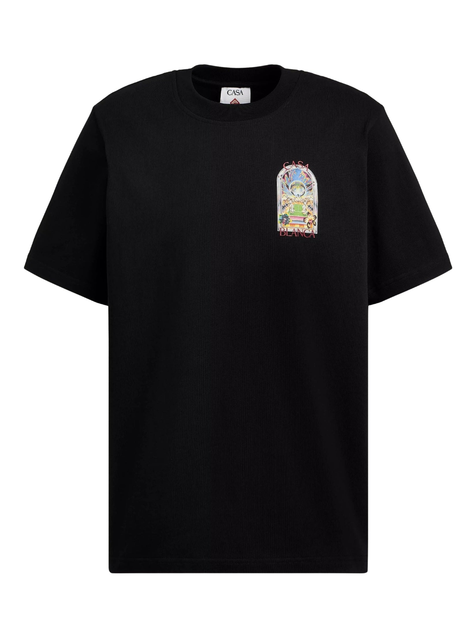 Black Tennis Landscape Short Sleeve T‑Shirt
