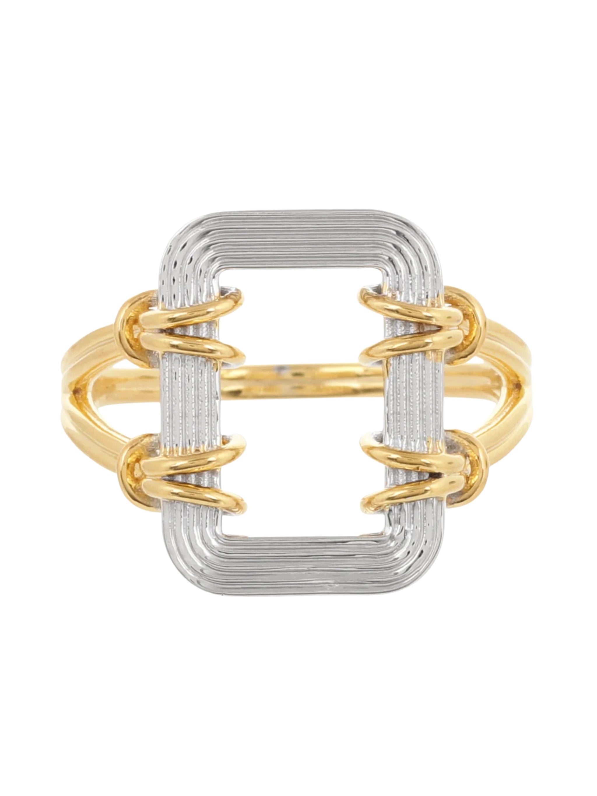 Asha ring in in sterling silver & 18k gold vermeil and rhodium