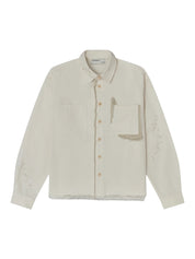 Sleazer cropped overshirt beige