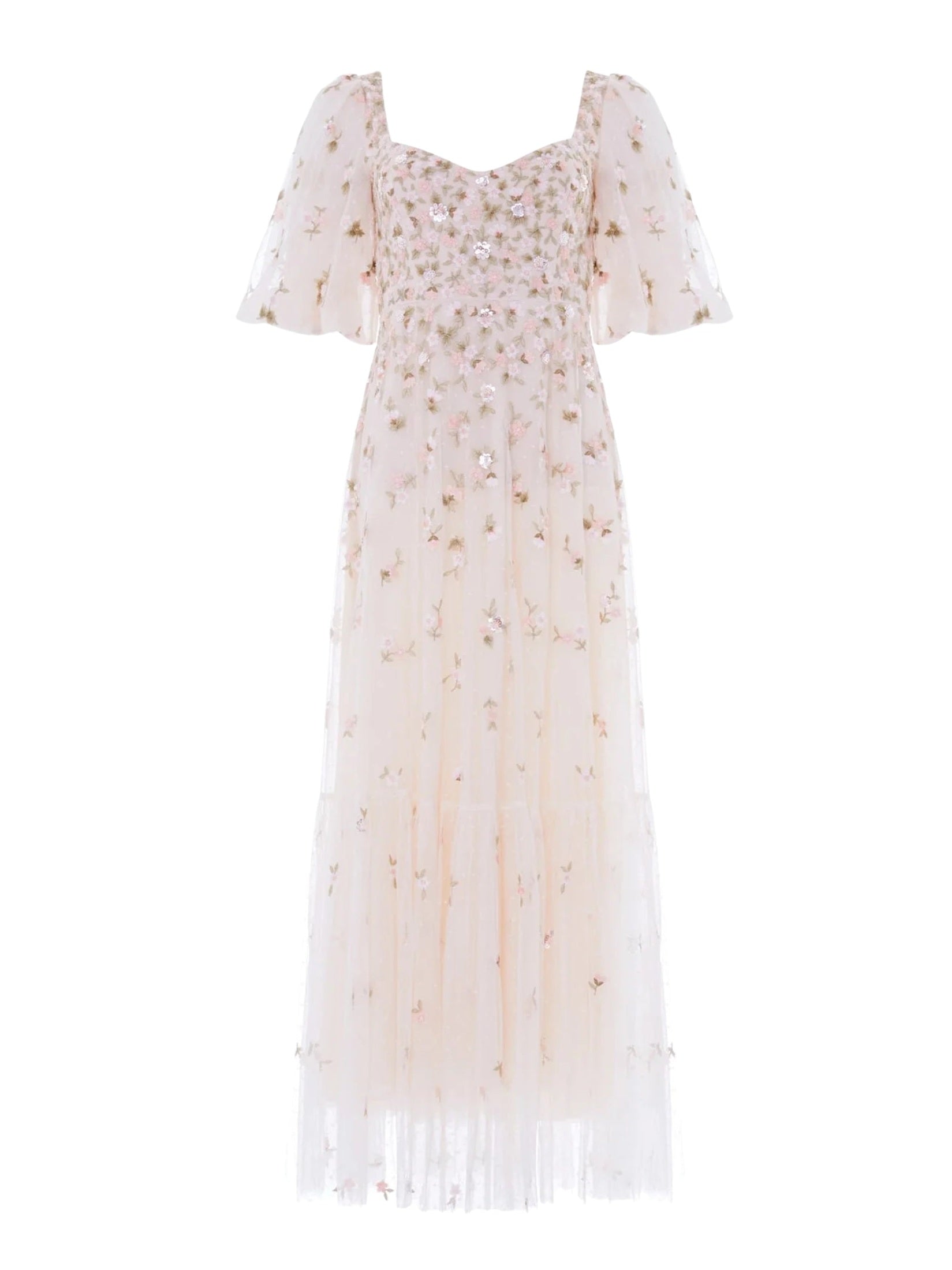 Meadow ditsy sweetheart ankle gown