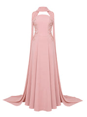 Strapless embellished long dress