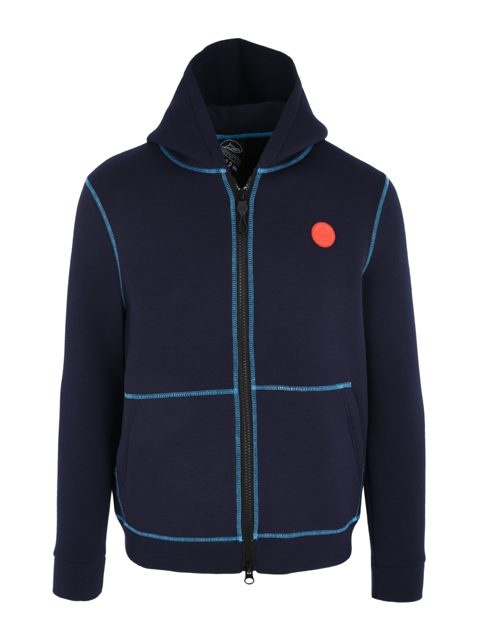 Contrast stitching hoodie