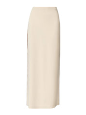 Cotton midi pencil skirt contrast trim and filo diamante