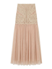 Araminta crochet & tulle skirt