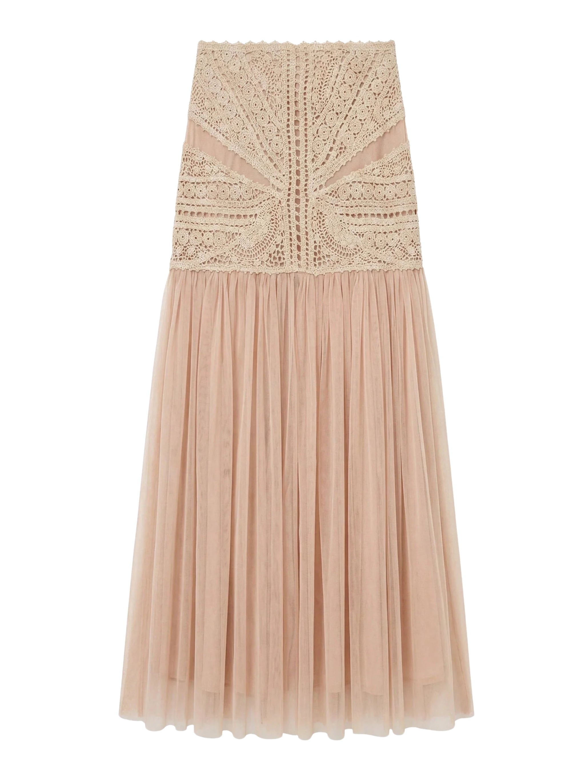 Araminta crochet & tulle skirt
