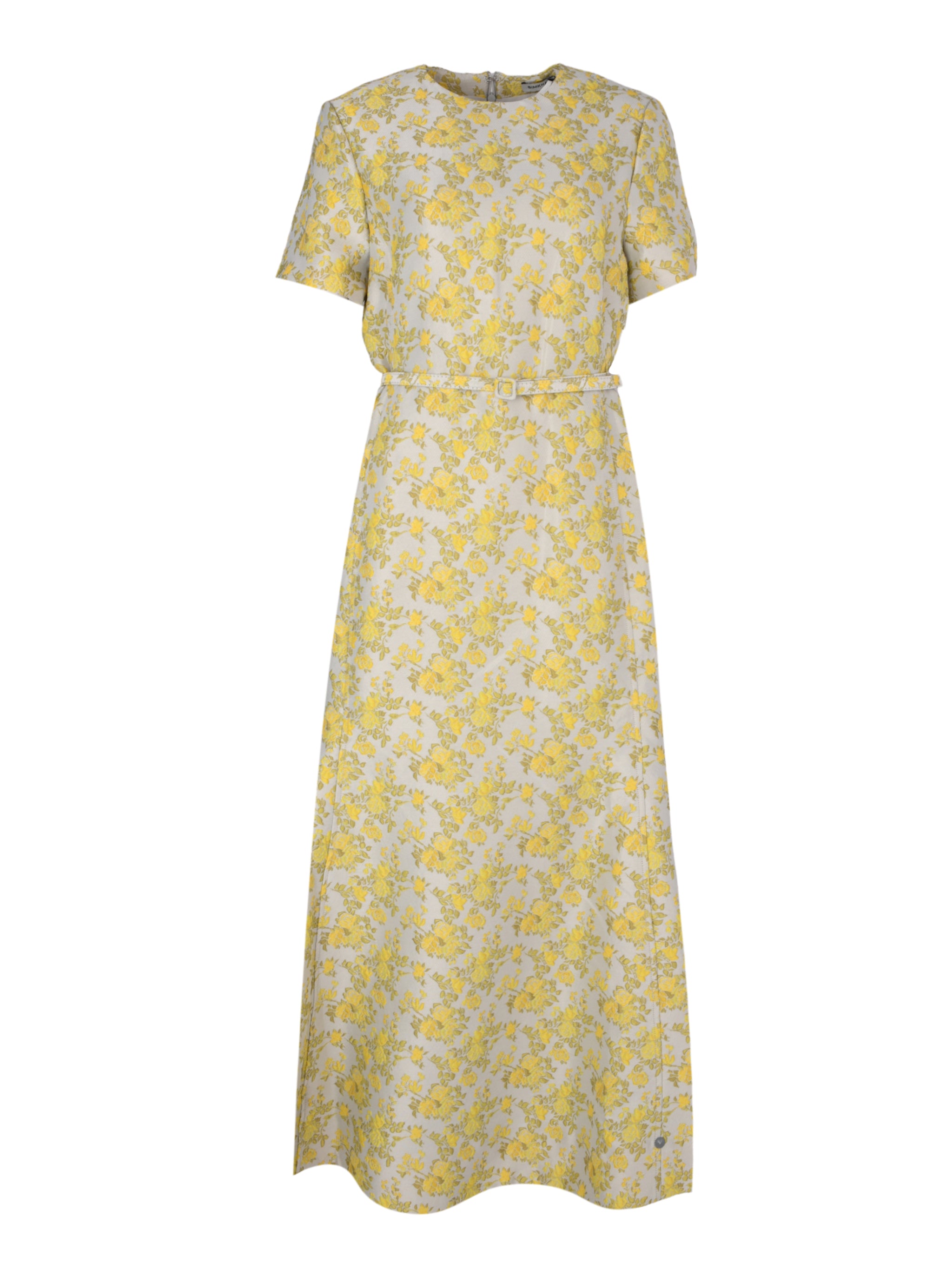 Caraline jacquard midi dress
