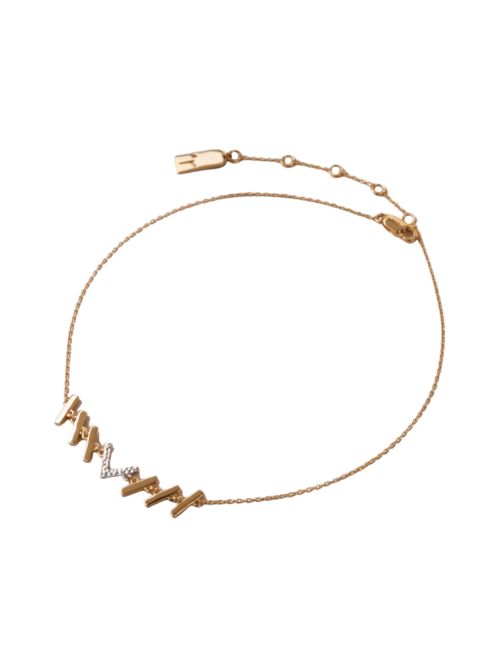 Sara necklace in sterling silver & 18k gold vermeil & rhodium