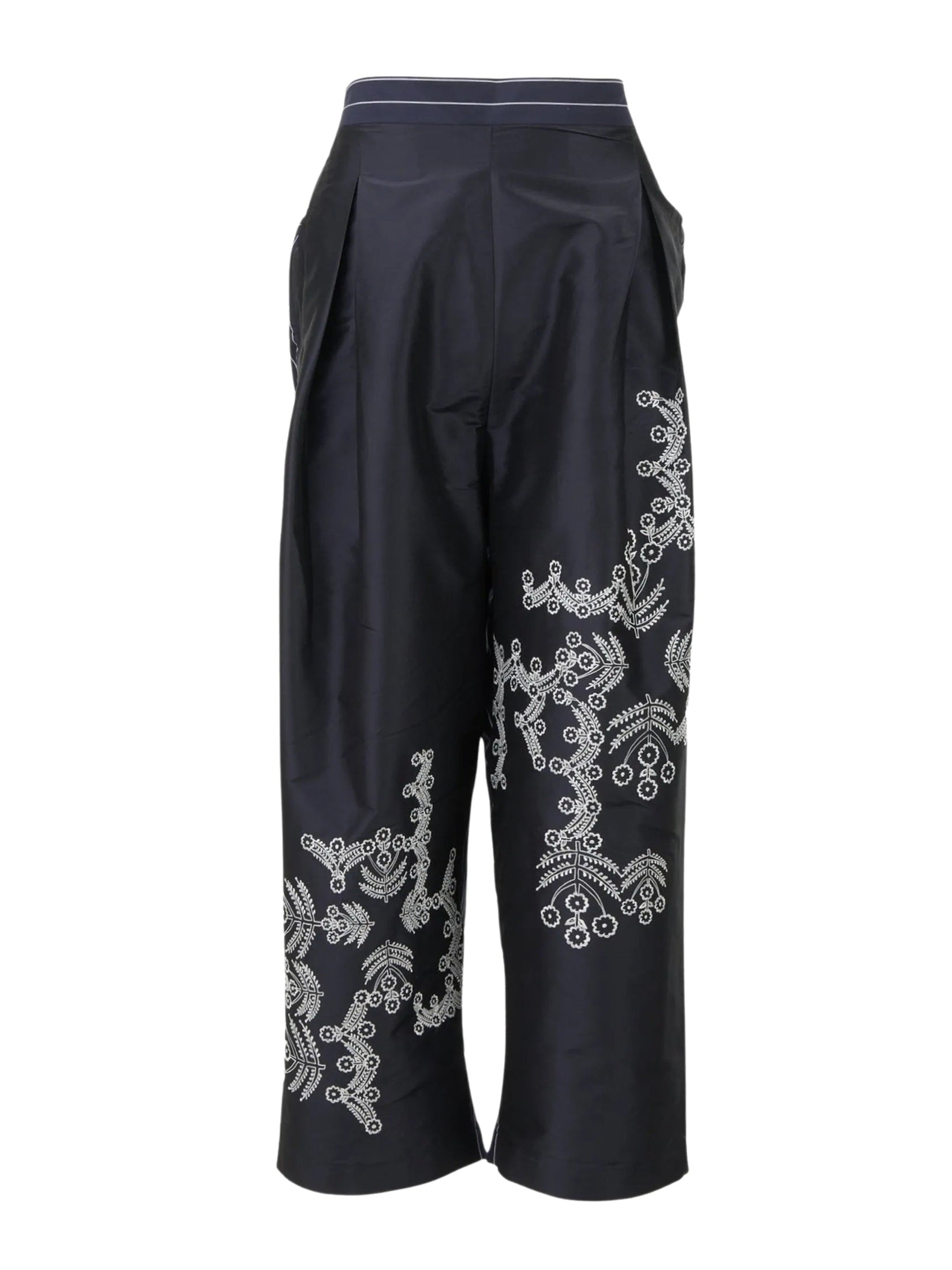 Striped-pattern trousers