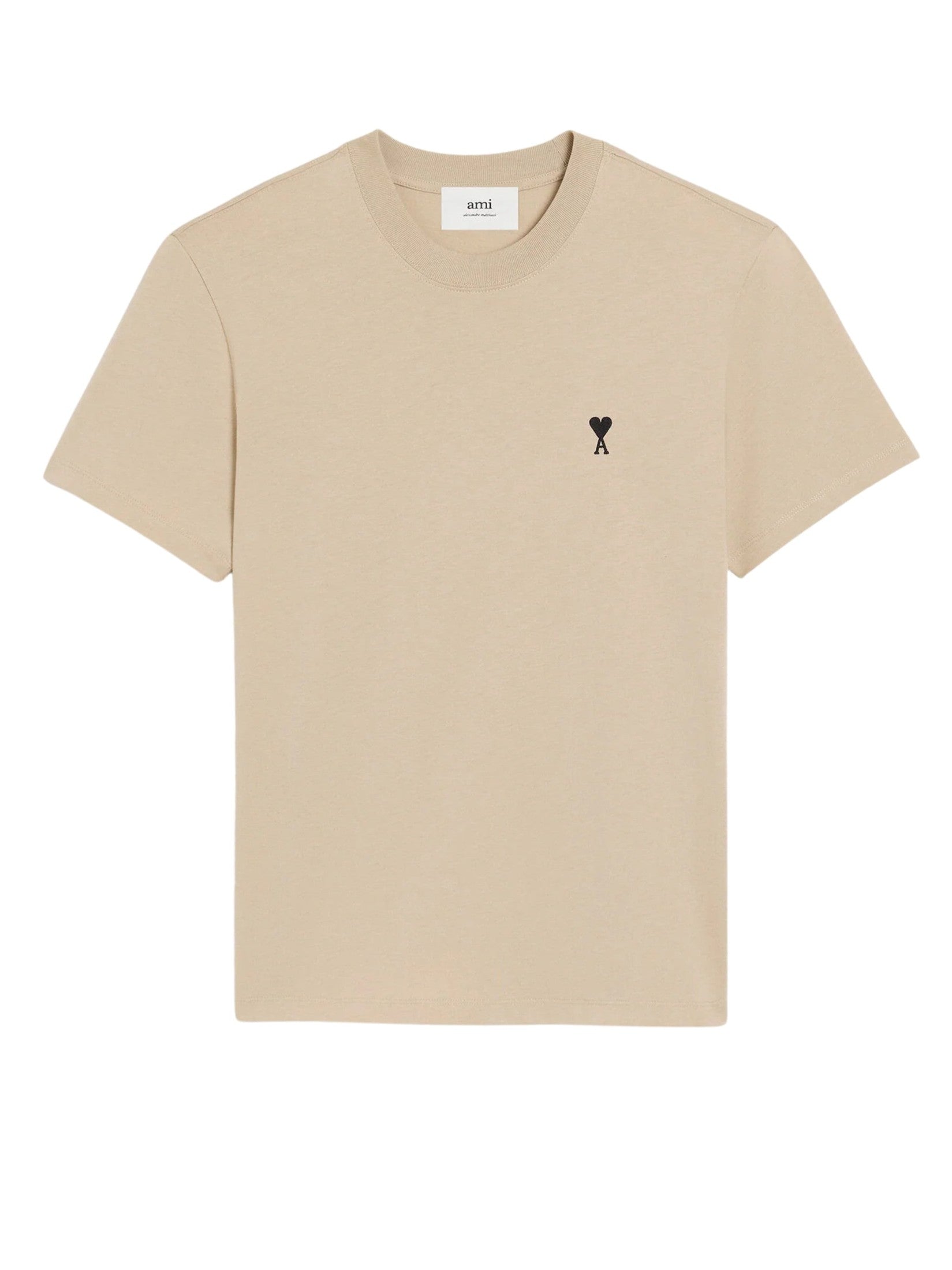 Beige cotton ami de coeur t-shirt