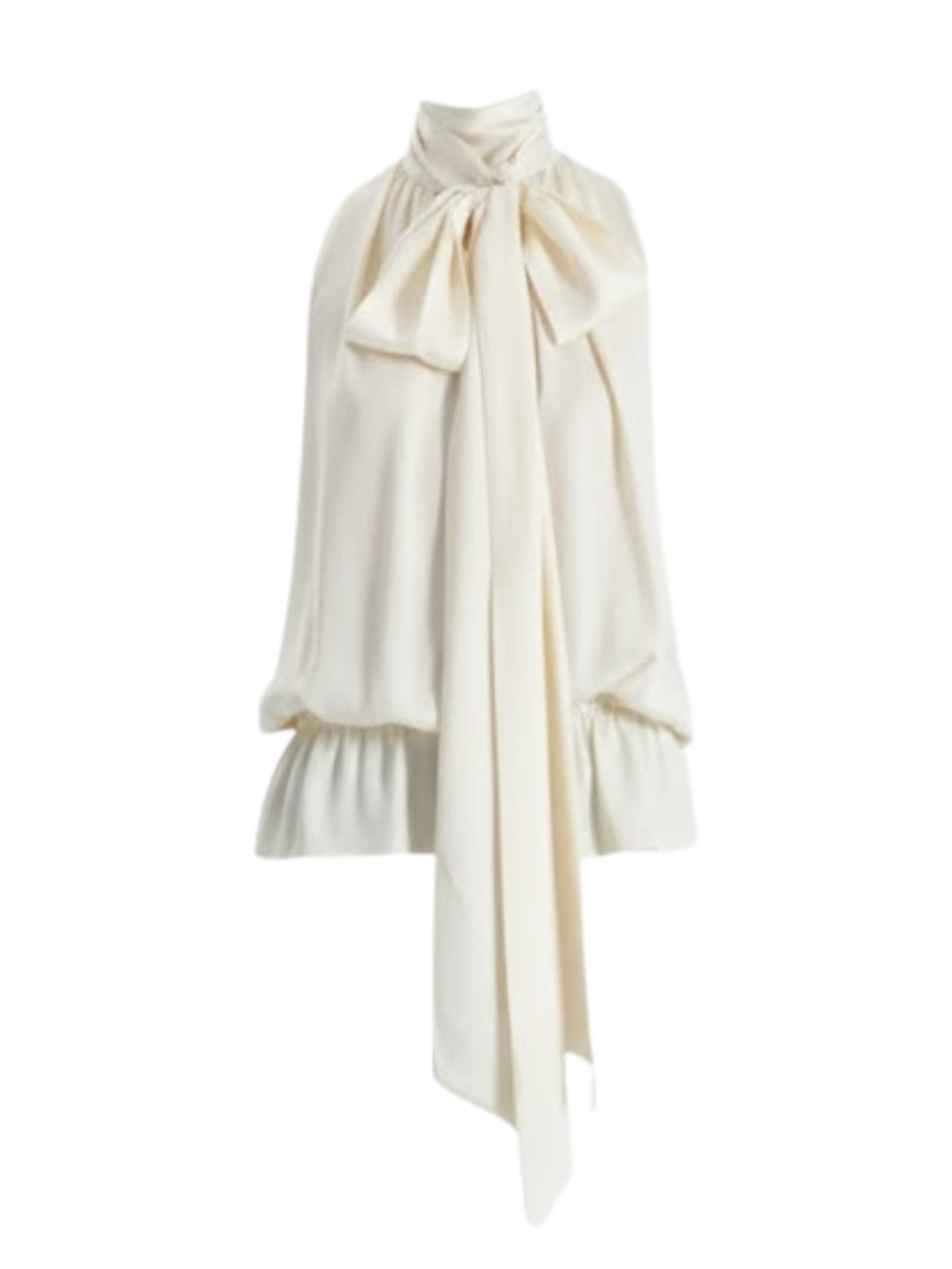 SLEEVELESS BLOUSE WITH SCARF TIE