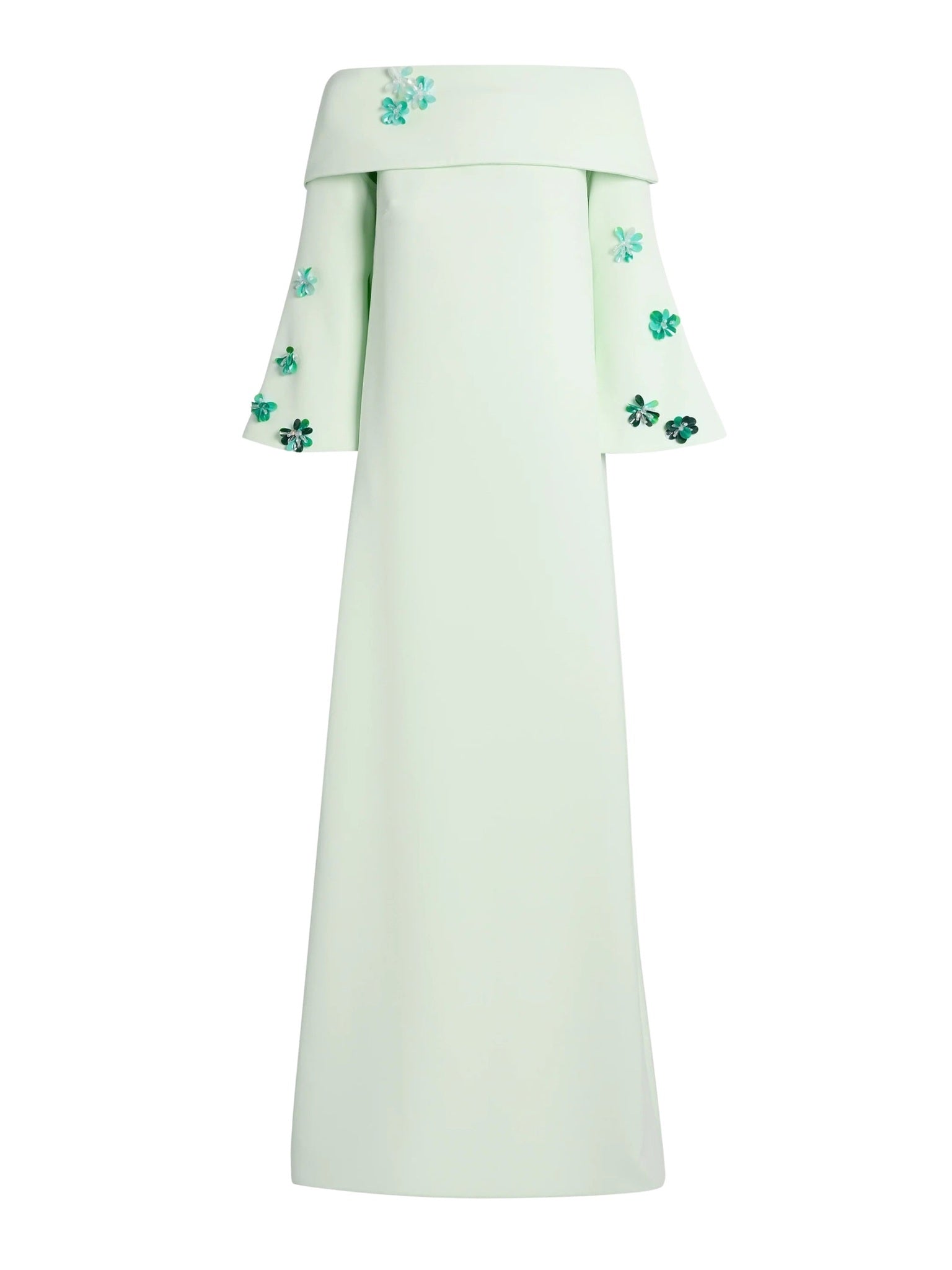 Floor length sleeveless shift dress with harness