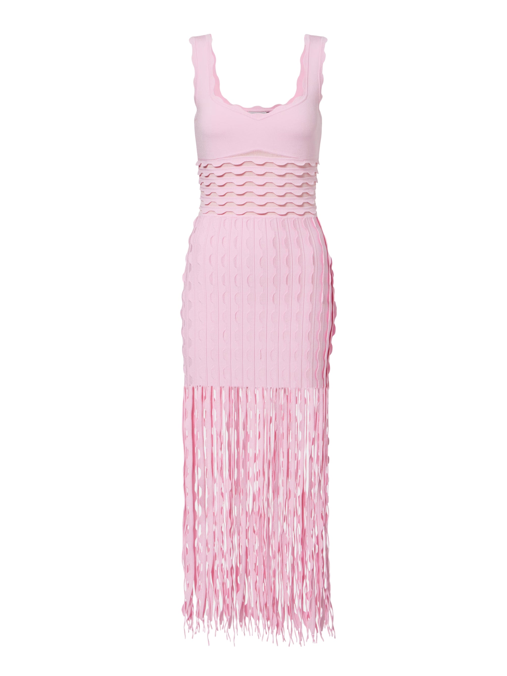 Brionne scalloped knit midi dress