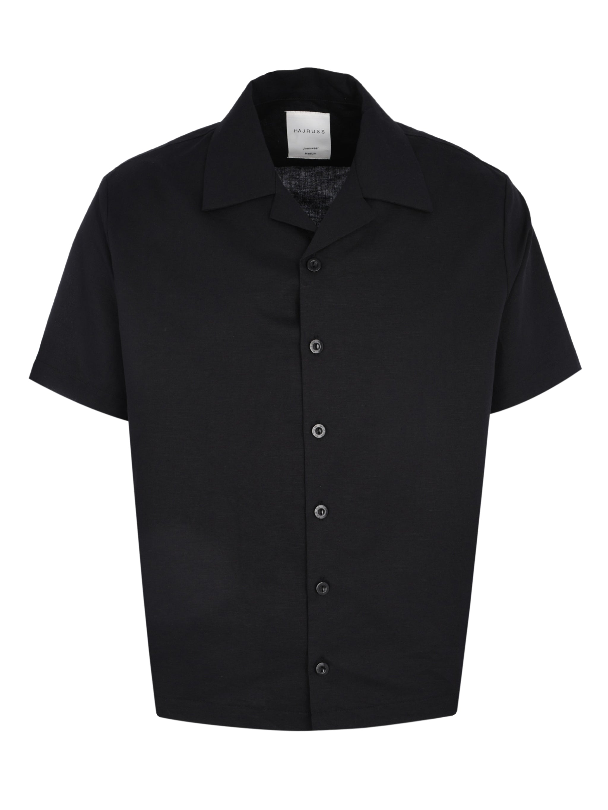 LINEN BLACK SHORT SLEEVE SHIRT