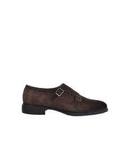 MEN'S BROWN SUEDE MONK SHOES