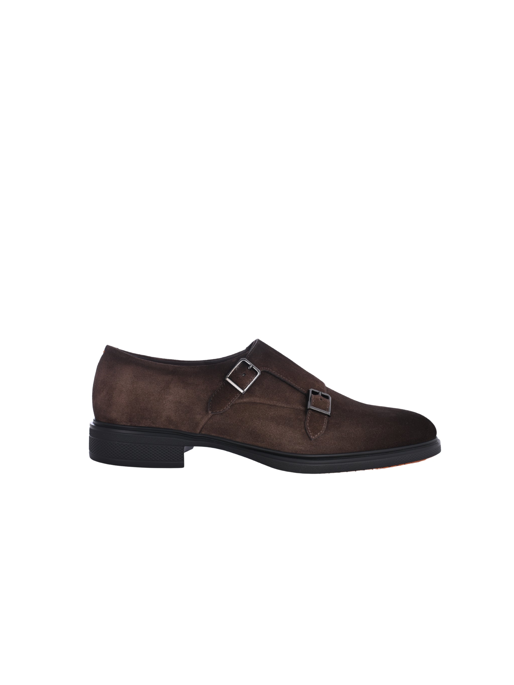 MEN'S BROWN SUEDE MONK SHOES