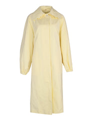 Ottoman long trench with detachable embroidered collar