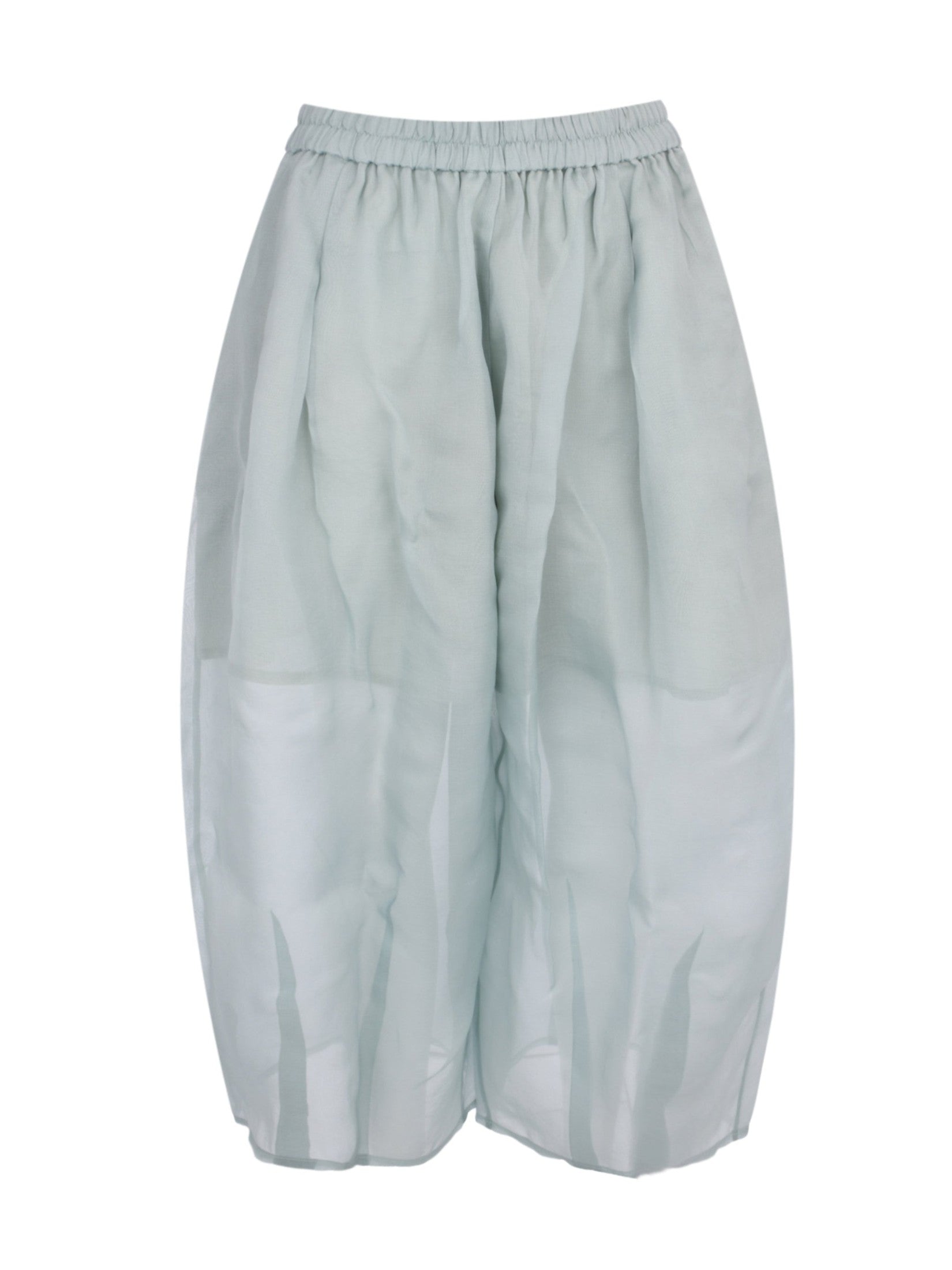 Pyra lightweight 7/8 length organza silk cocoon pant with full elastic waistband