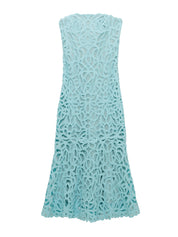 Clairis laced guipure bustier midi dress