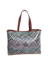 TOTE LARGE MULTITURQUOISE CANVAS