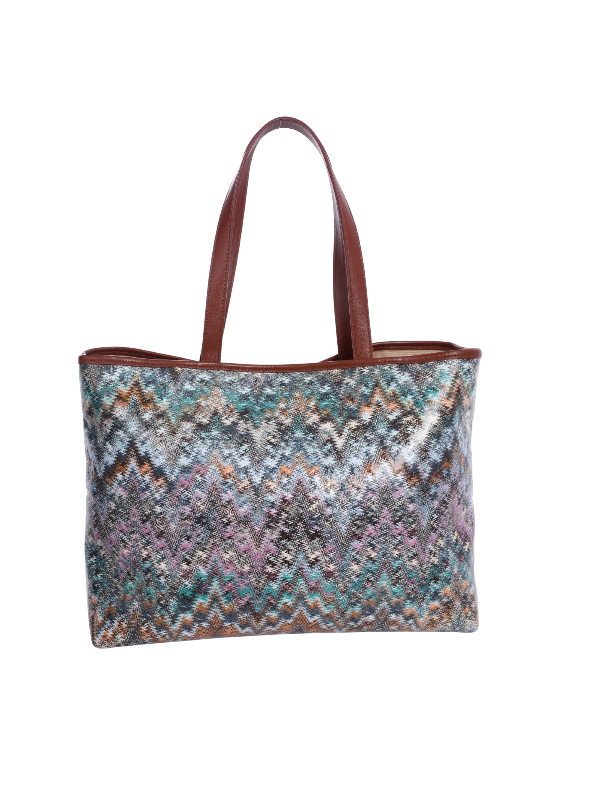 TOTE LARGE MULTITURQUOISE CANVAS