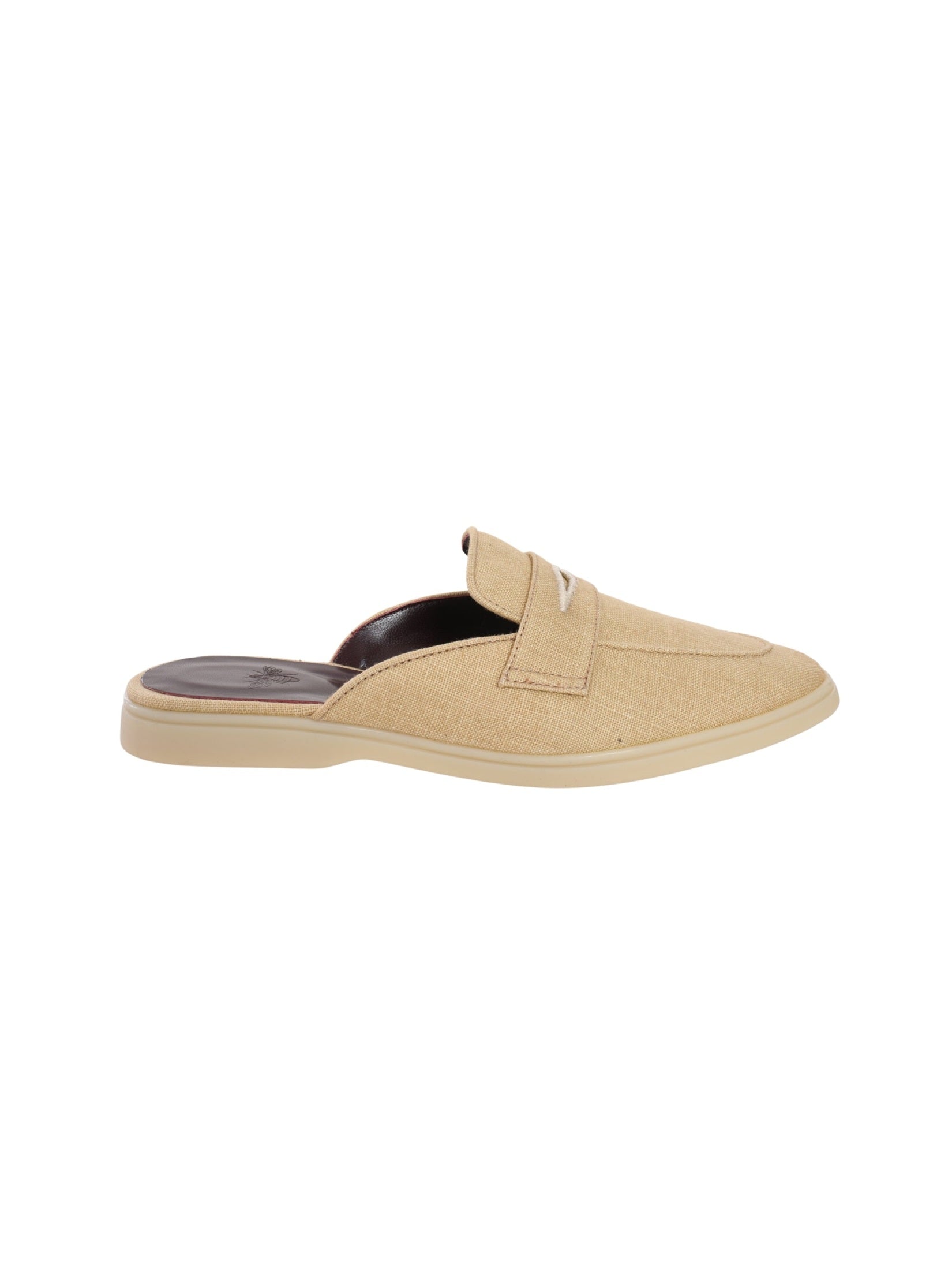Raffia weave and cotton slippers