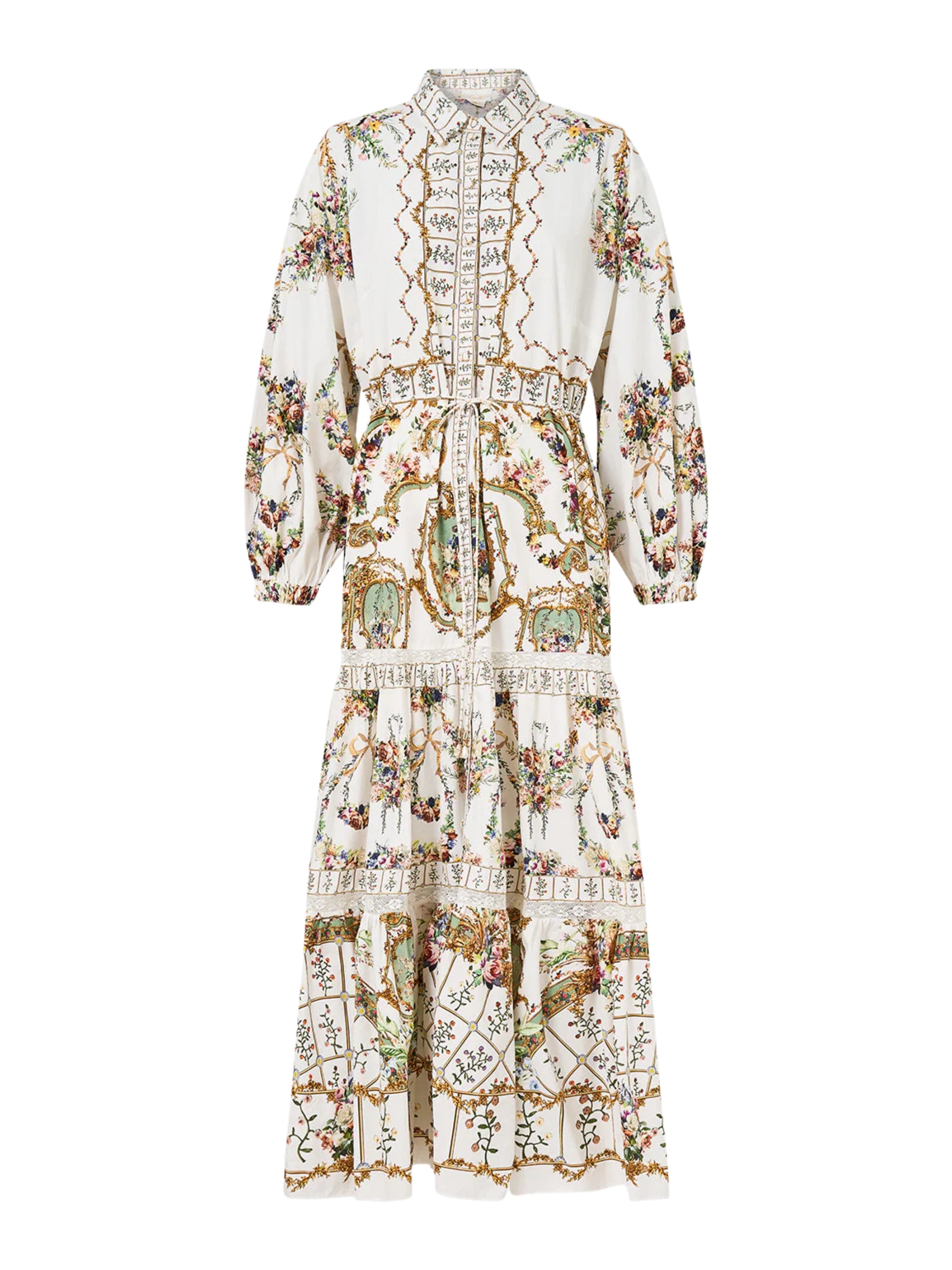 TIERED LONG SHIRT DRESS