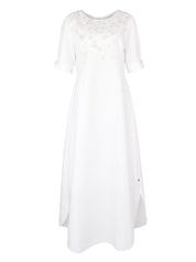 Hand embroiderd  -short sleeve dress-waist cut dress