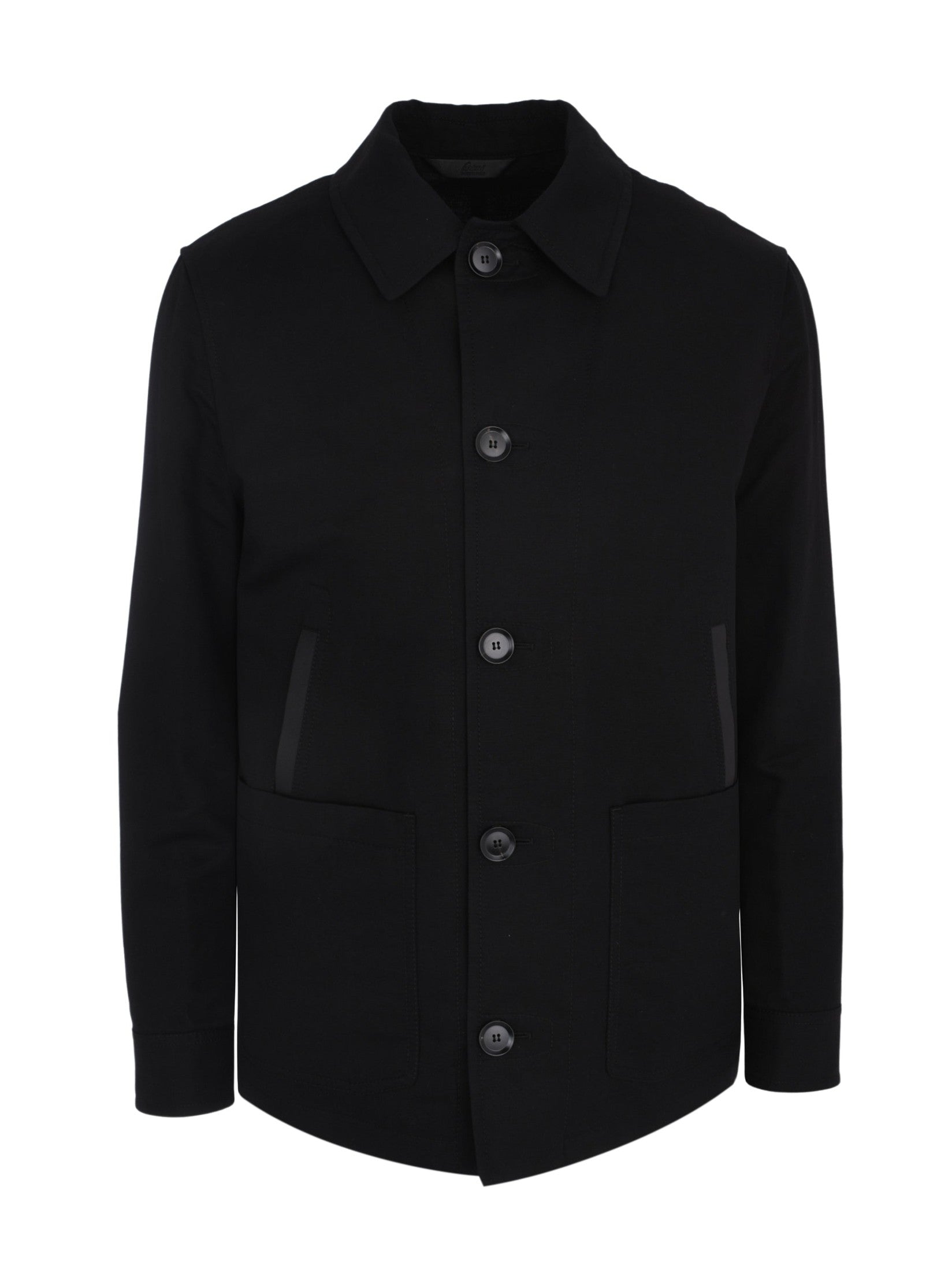 Black linen and cotton desert jacket