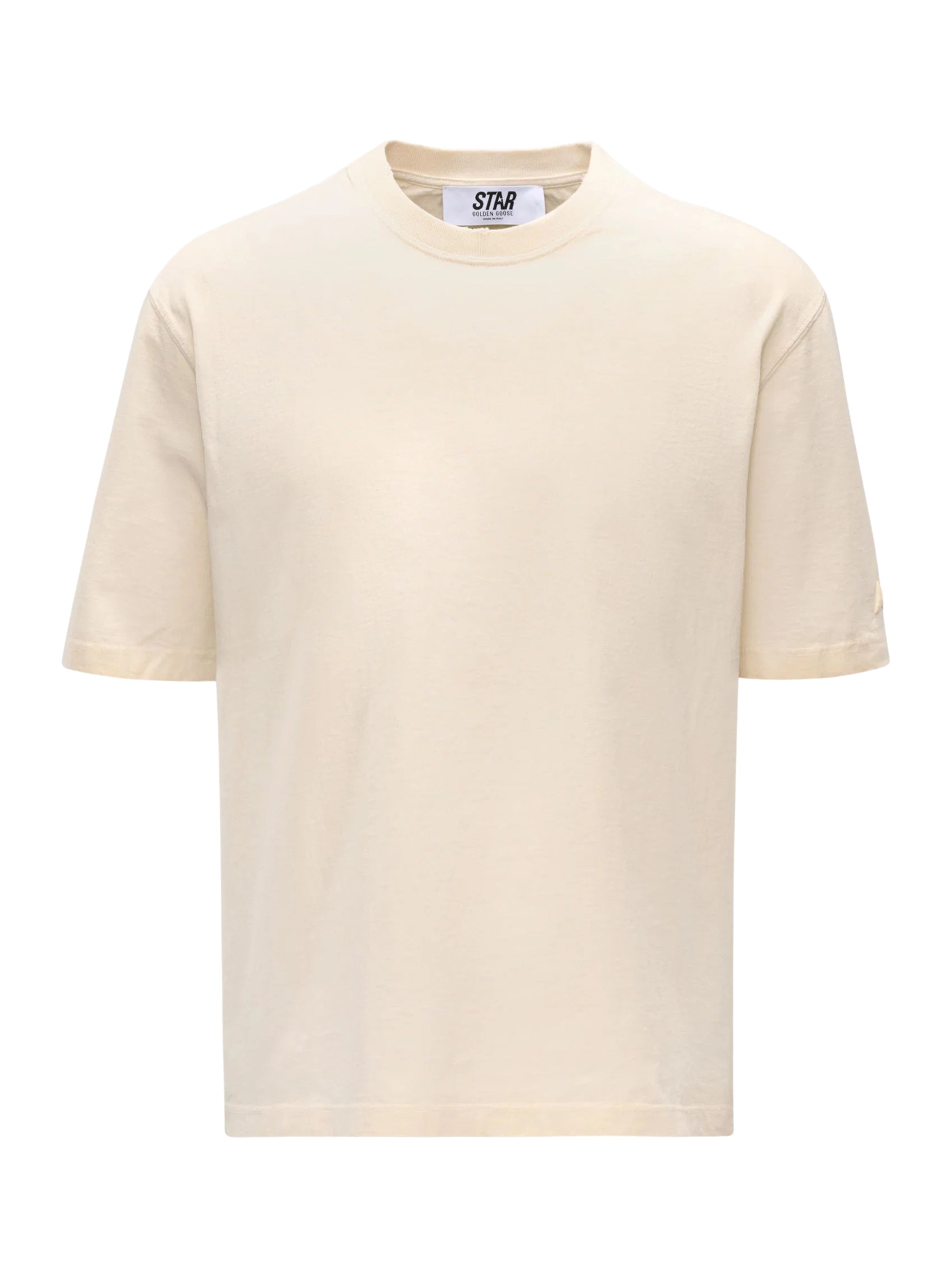Star/ unisex relaxed fit t-shirt/ cotton jersey/ vintage treatment/ star golden goose print