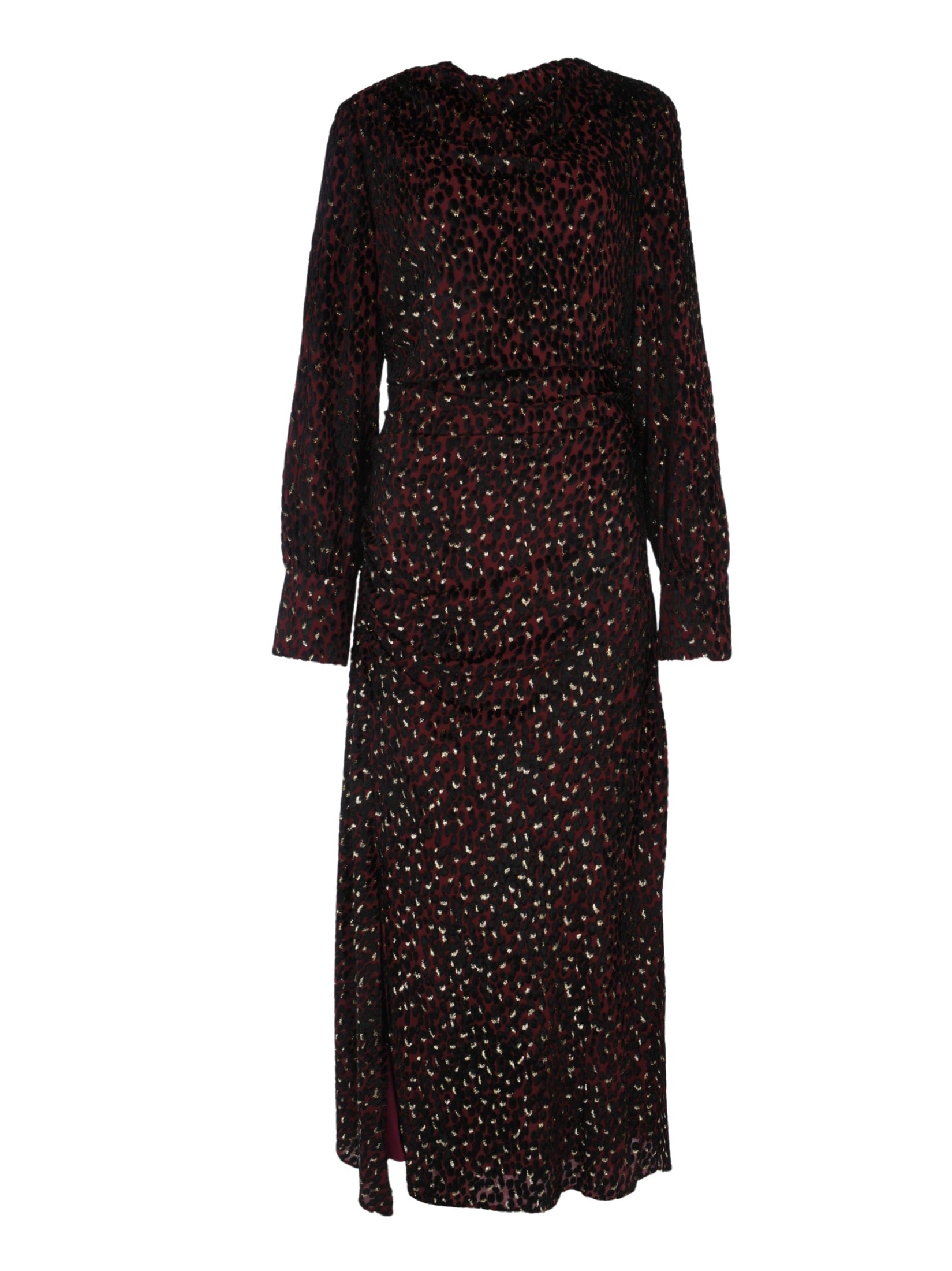 Ashby l/s draped midi dress