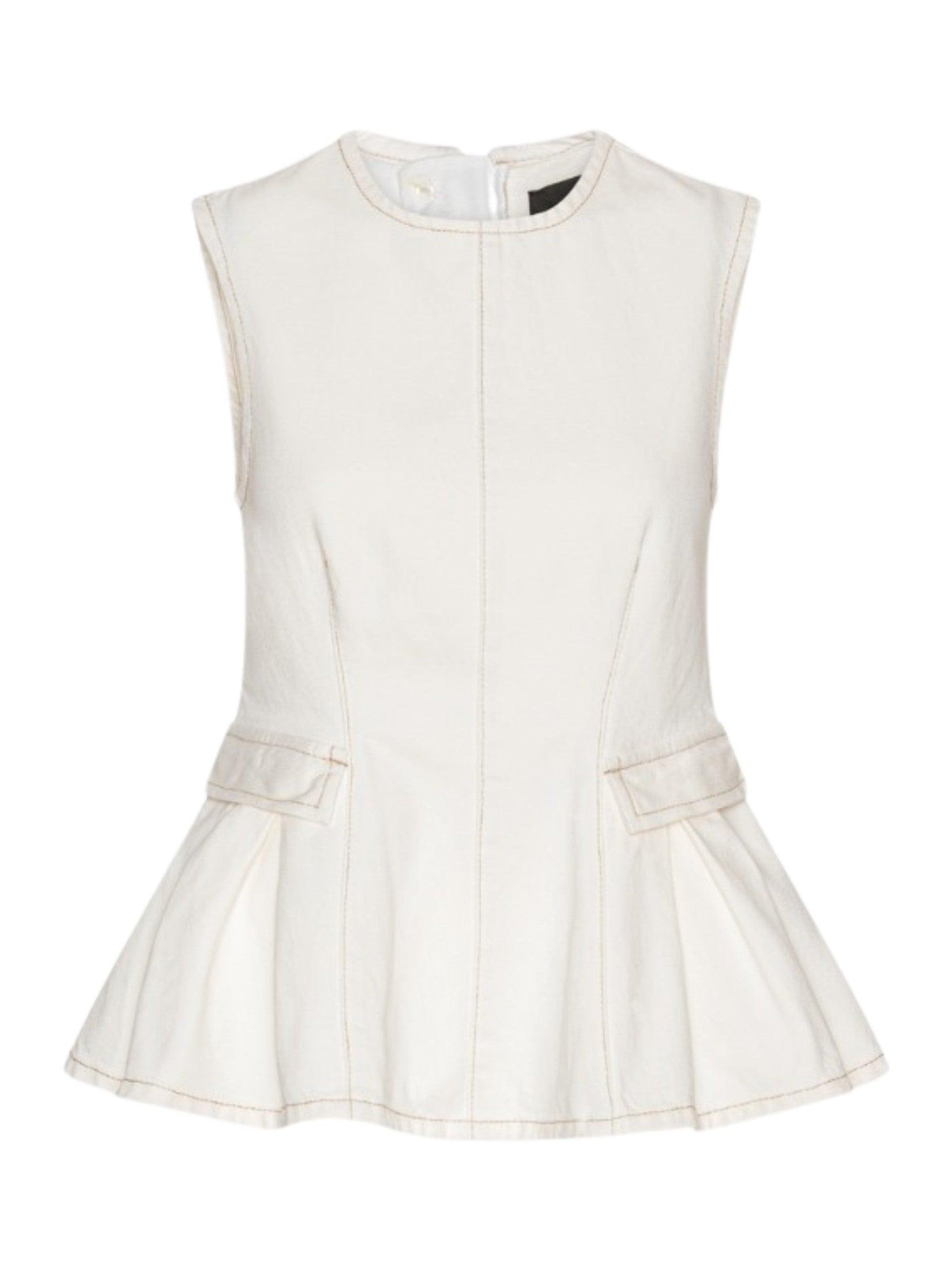 Peplum denim top
