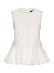 Peplum denim top