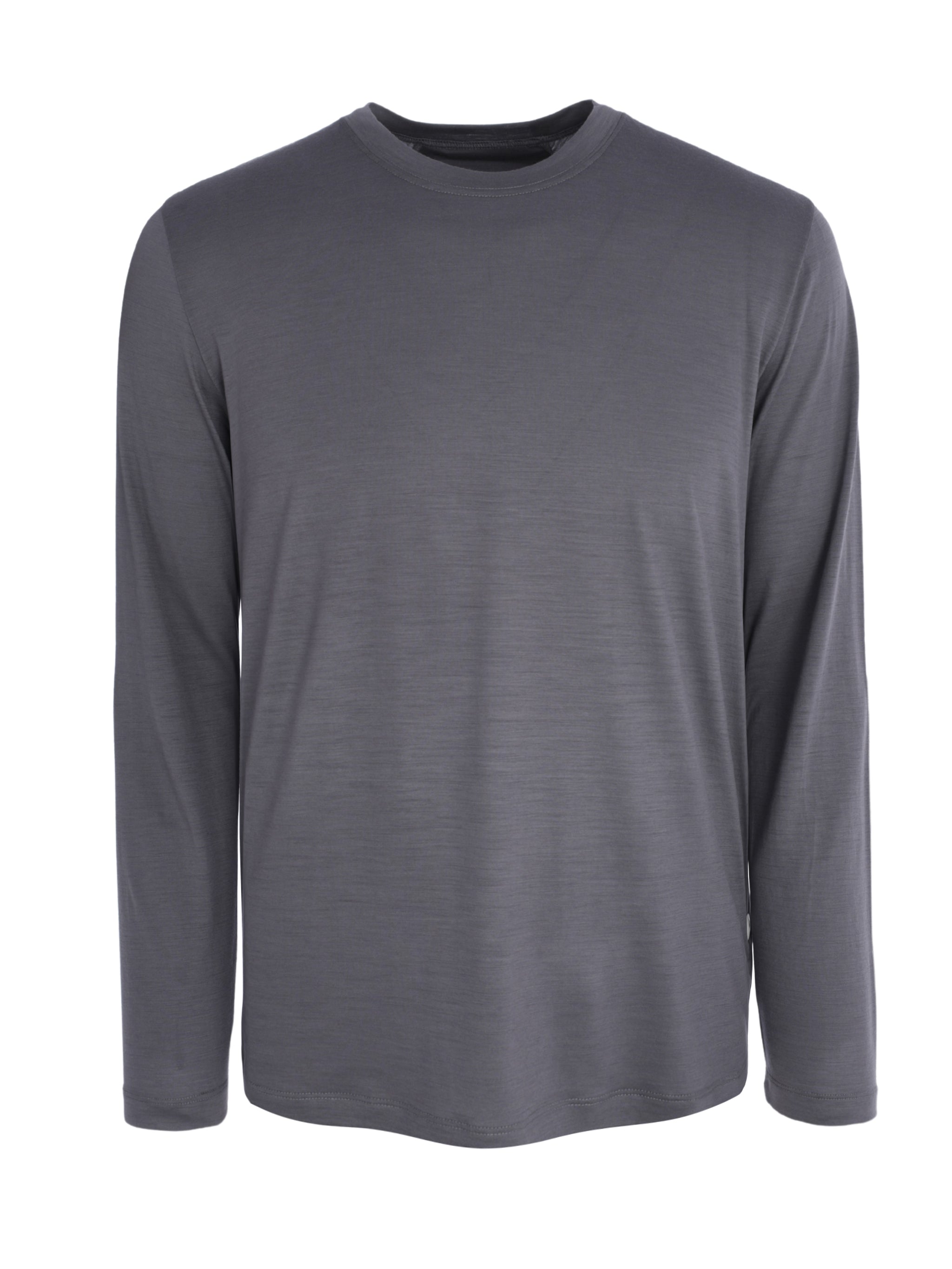 VIRGIN WOOL JERSEY ROUND NECK LONG SLEEVE T-SHIRT