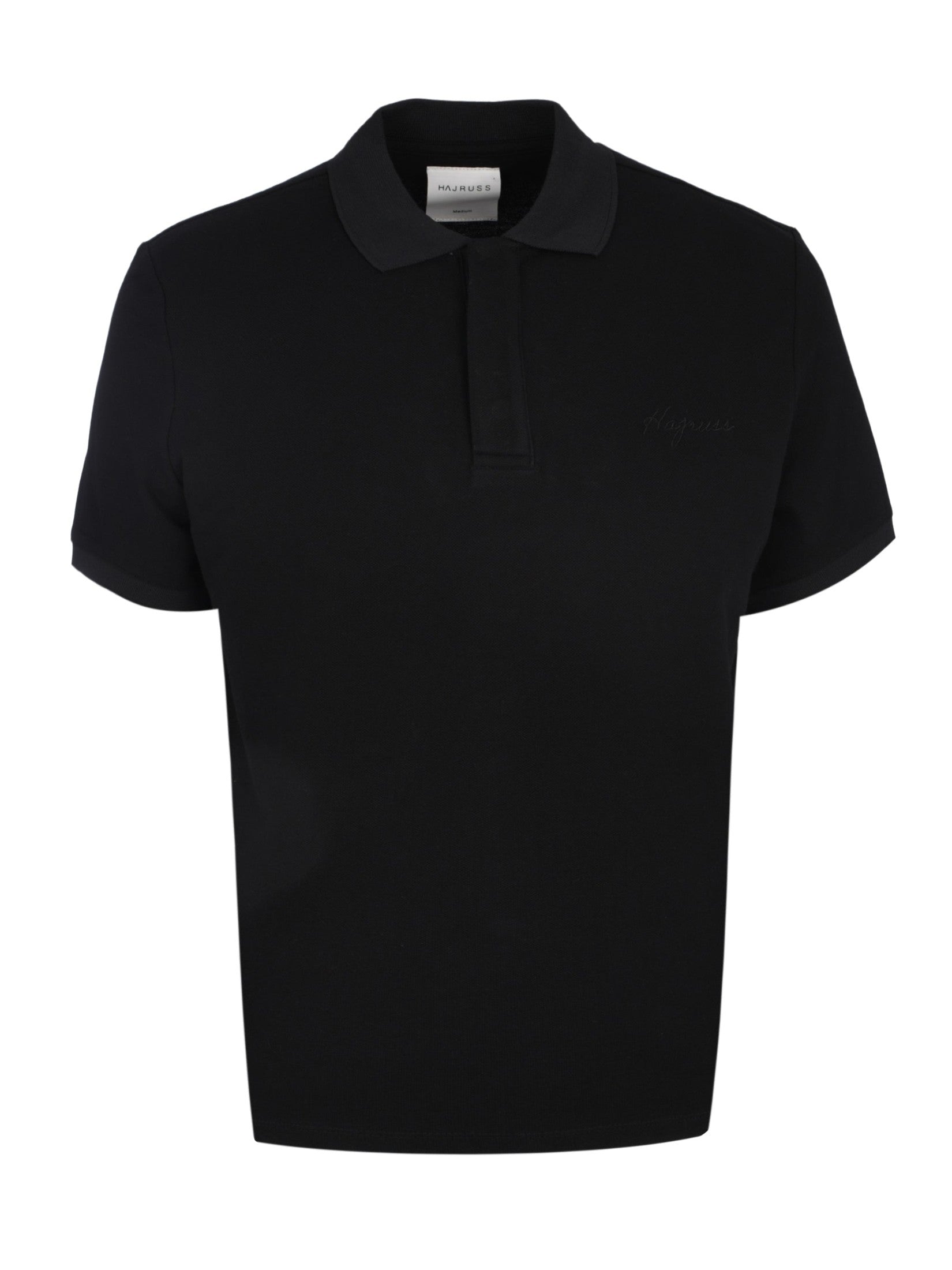 Black polo shirt
